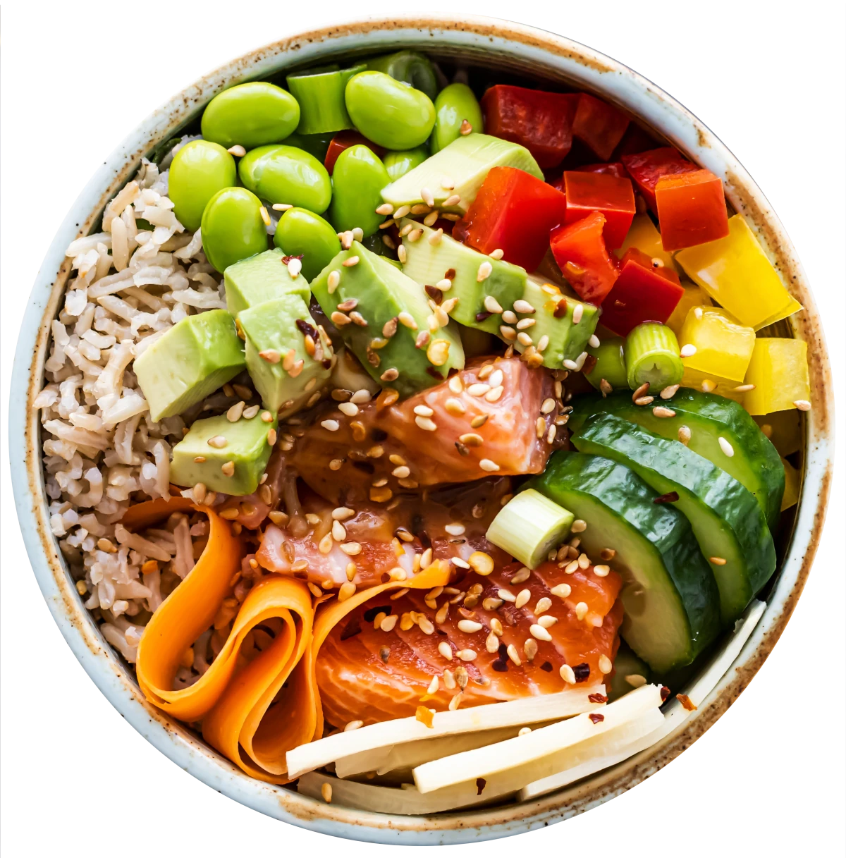Bowl with meal in it